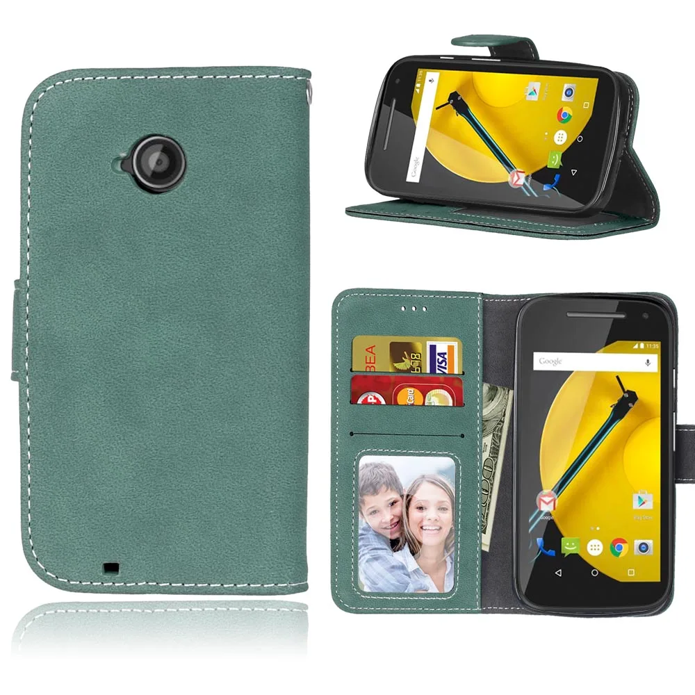 

For Motorola Moto E2 Cases Flip Leather Cover Wallet Case for Motorola Moto E 2nd XT1505 Phone Case with Card Slots Bag Covers