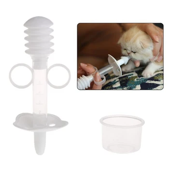 

1pc Pet Feeder Medicine Milk Feeding Syringe Small Animal Puppy Universal Silicone