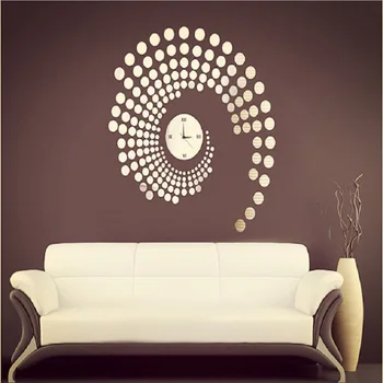 

DIY Wall Clock Saat Clock Duvar Saati Reloj Horloge Murale Relogio de parede Orologio da parete acrylic mirror Wall Clocks Watch