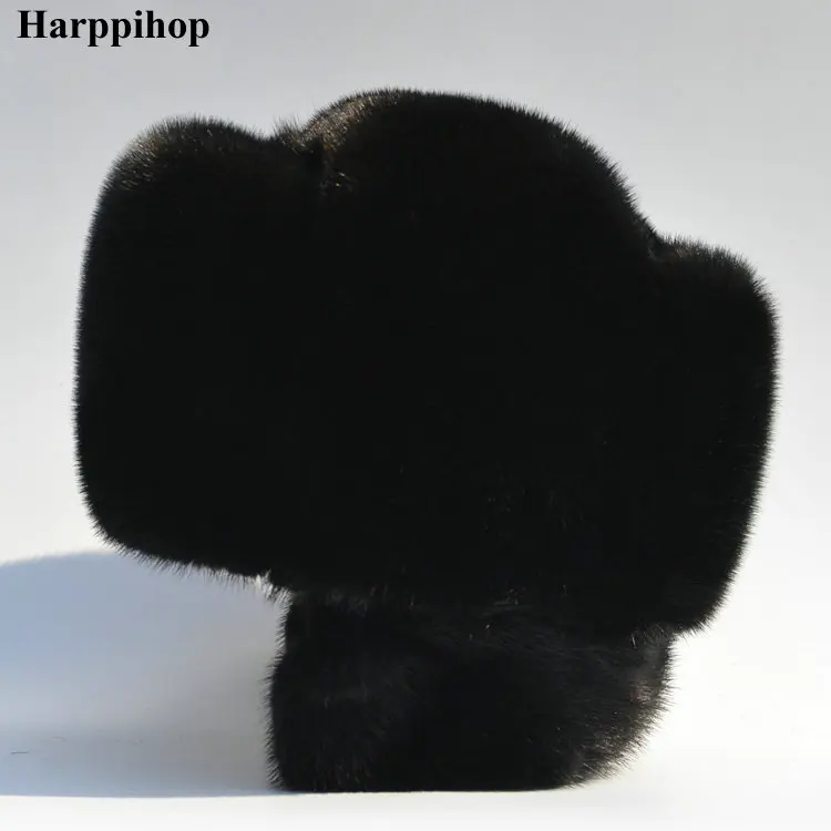 Autumn and winter mink fur casual the elderly mink hat fur hat lei feng hat for man mad bomber trapper hat