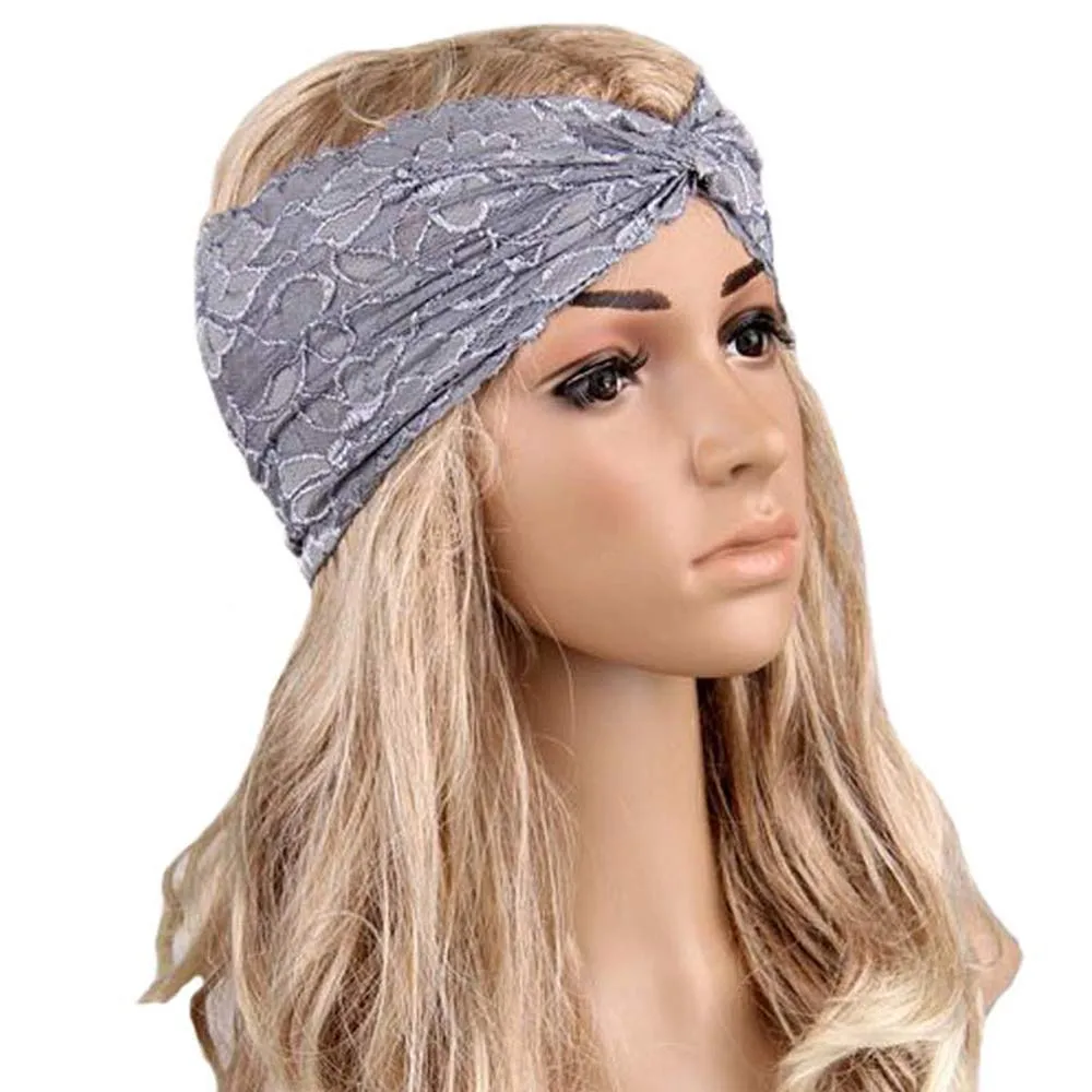 Женская повязка на голову, мягкий удобный головной убор для занятий йогой, кружевной тюрбан, головной платок, повязка на голову, аксессуары для волос