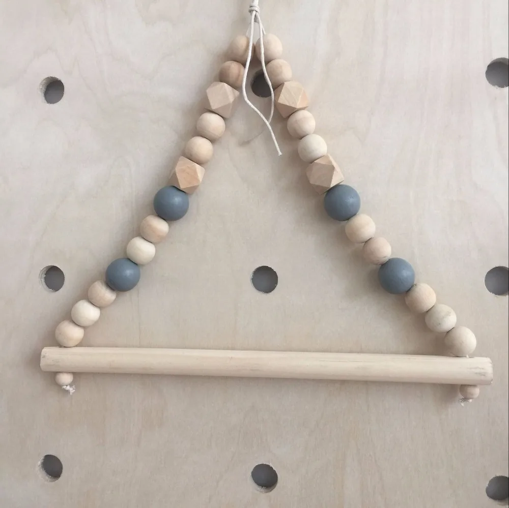 Ins Wood hanger for baby kids cloth kids baby room wall decor birthday