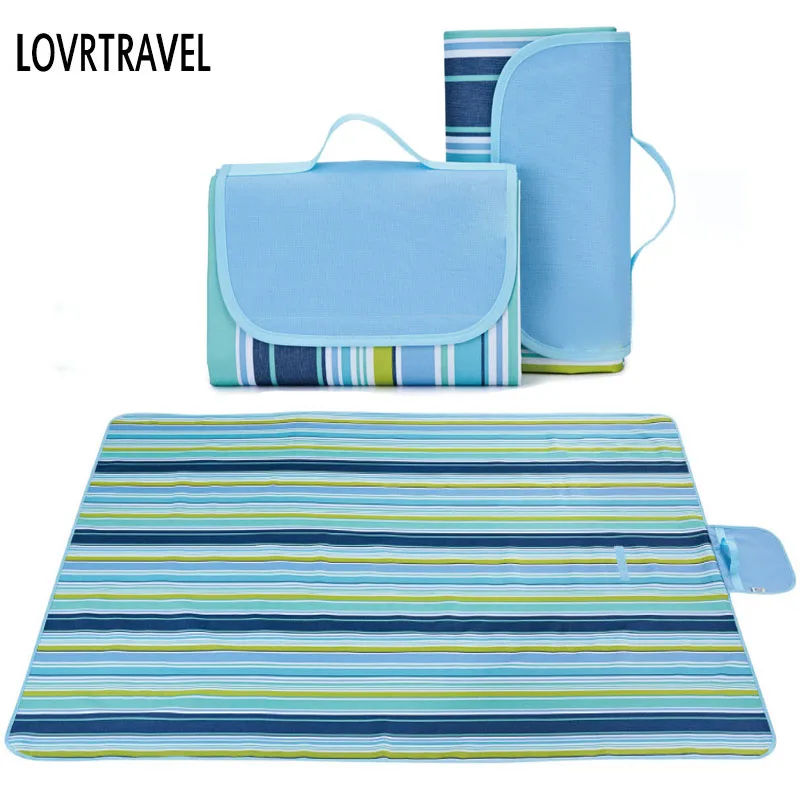 Loerдорожные коврики для пикника Водонепроницаемый походный матрац в полоску пляжные коврики детские ползающие коврики/ковры 145*80 см отправить бесплатно