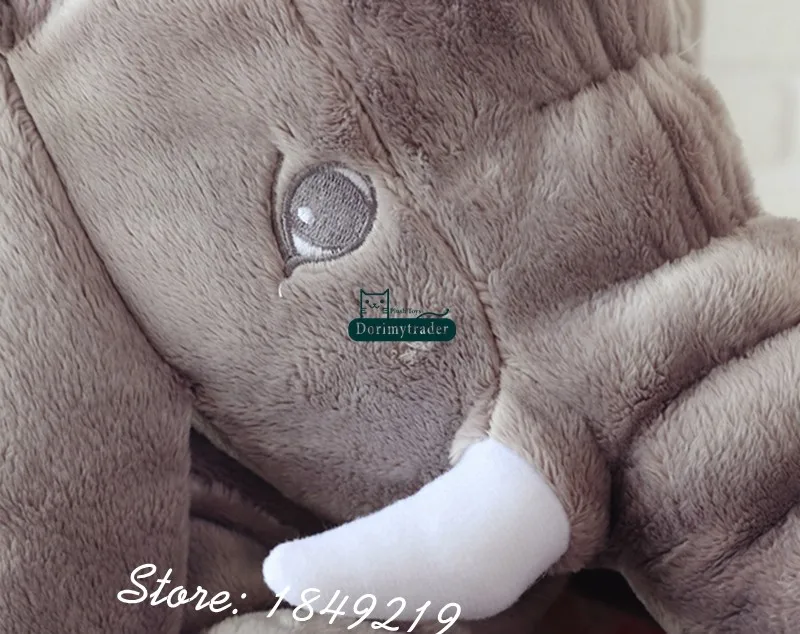 Dorimytrader 120 ( Full Length ) Plush Cartoon Elephant Toy Giant Animal Grey Doll Baby Present DY61222 (3)