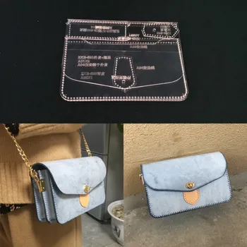 

Acrylic Stencil Laser Cut Template Diy Leather Handmade Craft Shoulder Bag Sewing Pattern 180x110x50mm