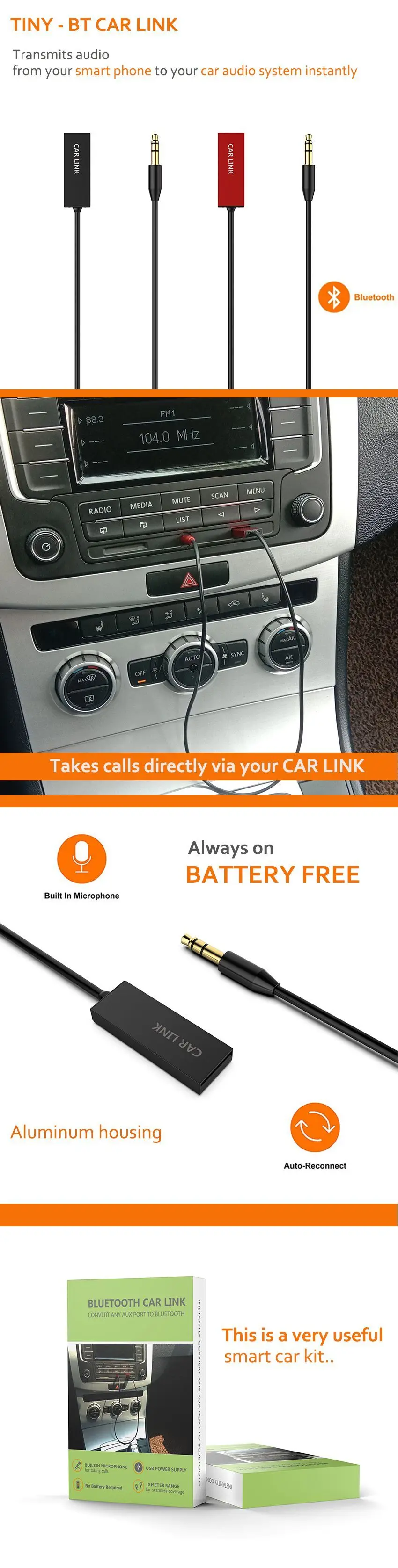 Mini sem Fio Jack com Microfone para o Altofalante Altofalante do Carro Aux para 3.5mm Ihens5 u2 Handsfree Bluetooth Car Kit Bluetooth Aux Áudio Adaptador Usb do Carro 11 Cheap Kit para carro Bluetooth