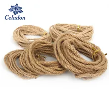 2/4/6mm 5 m Cavo di Juta Corda di Canapa Naturale Corda Per I Monili del Mestiere Che Fanno Imballaggio del Regalo Hang Tag String Fatti A Mano Accessori FAI DA TE