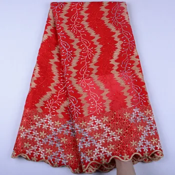 

African Dry Lace Fabric Swiss Voile With Stones Swiss Cotton Lace High Quality 2019 Dry Lace Fabrics For Wedding Dresses A1509