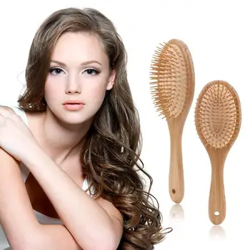

1 Pcs Wooden Bamboo Anti-static Hair Vent Brushes Care Air Cushion Massage Comb for Women Head Massage