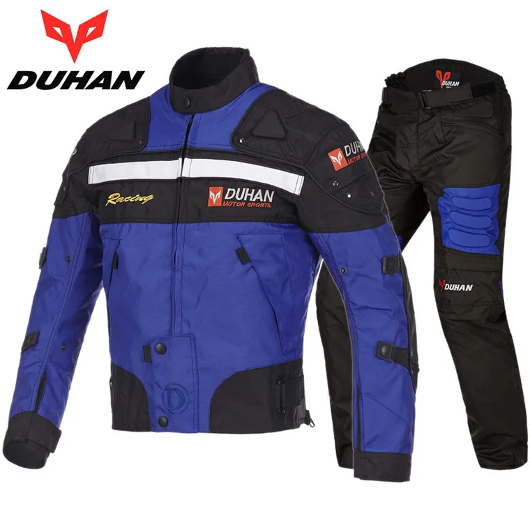 Duhan moto гонки, брюки и кофта для внедорожников Велосипеды костюм Майки Хоккей moto rcycle куртки и Штаны одежды изготовлен из Оксфордской ткани - Цвет: Синий