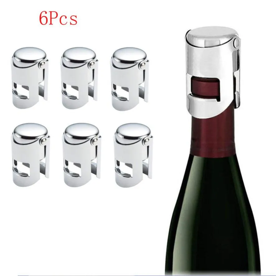 New Wine Bottle Stopper 6Pcs Bar Tools Champagne Stopper Sparkling Wine