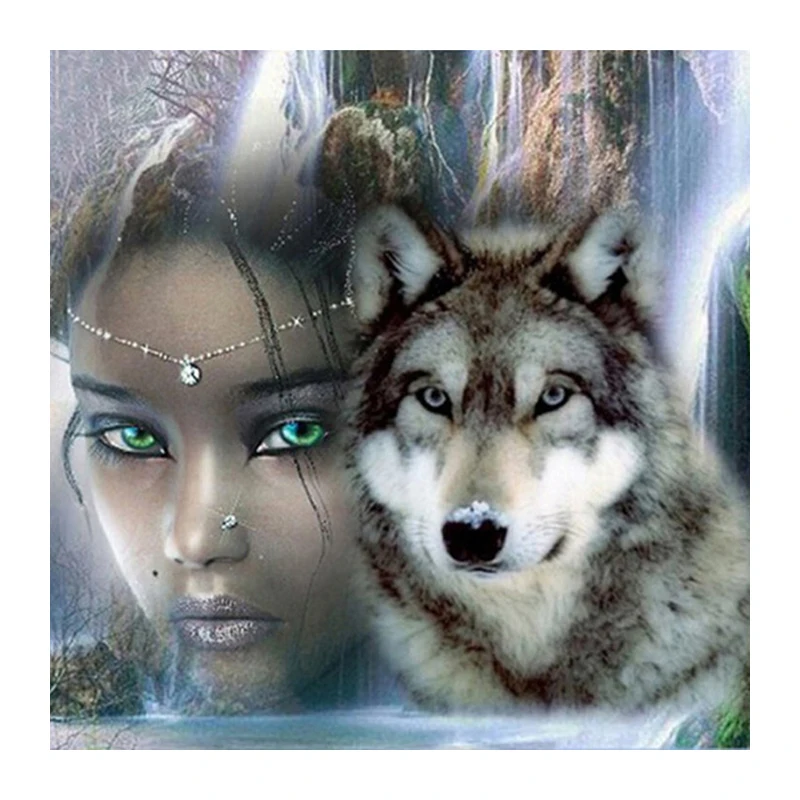 H2657 YIKEE diamond painting crystal 5d full drill square werewolf | Дом и сад
