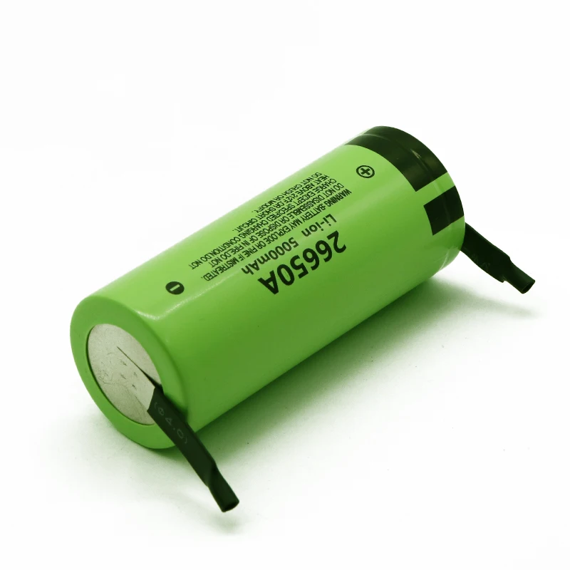 Оригинальная 26650 батарея для Panasonic 26650A 3,7 V 5000mAh Высокая емкость 26650 литий-ионные аккумуляторы+ DIY никель