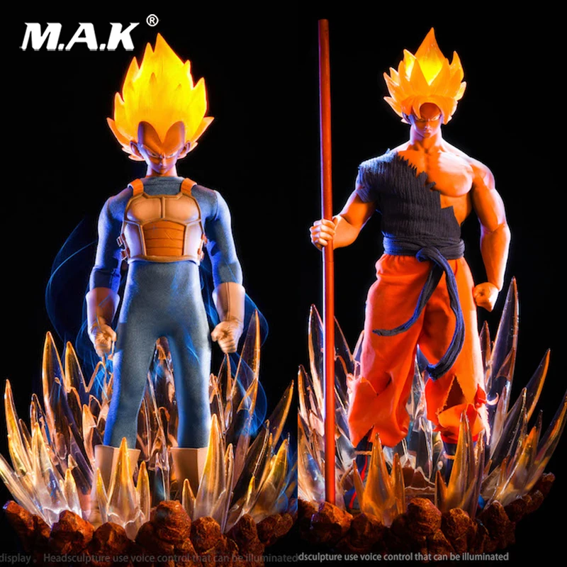 

1/6 Scale Cosplay series 1:6 model. Saiyan warrior Son Goku /Vegeta head clothing set no body for phicen/tbleague m33 m35 body