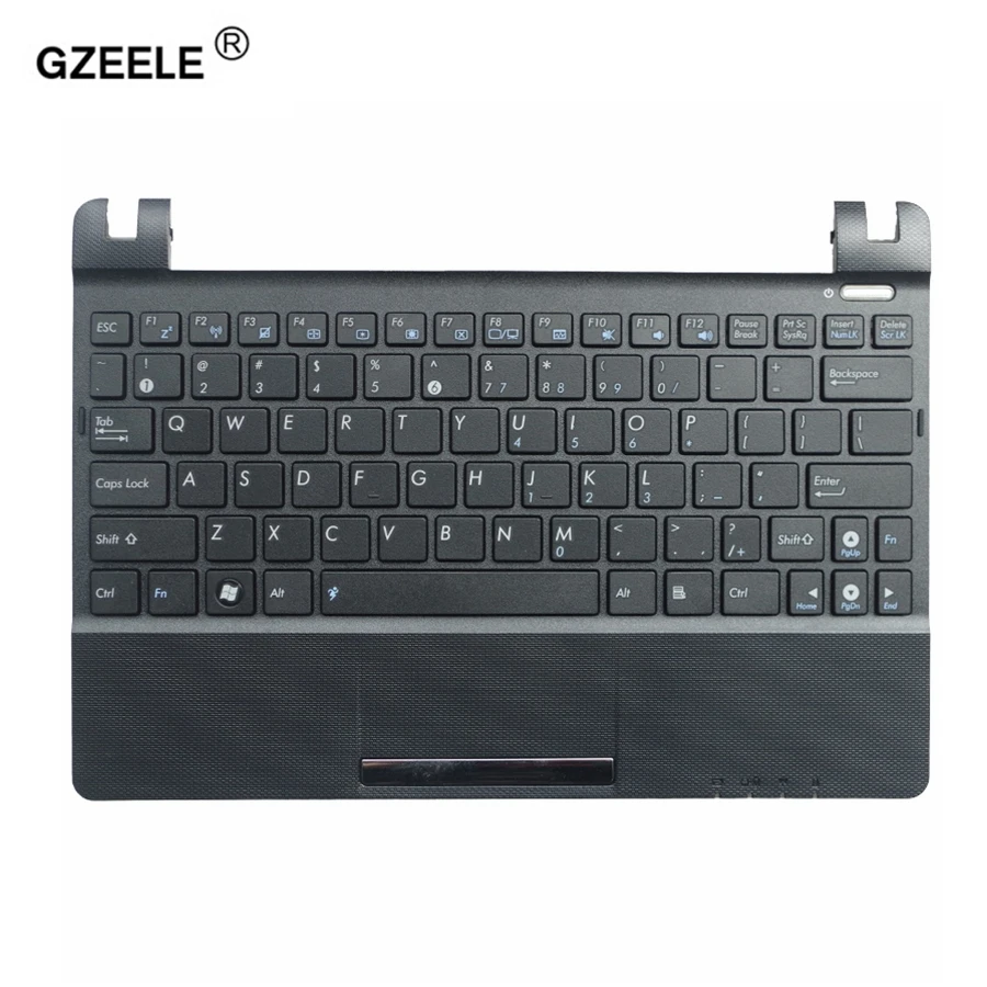 

GZEELE new laptop keyboard for ASUS Eee PC X101H X101CH X101 English US Topcase Housing Palmrest touchpad upper case KB bezel