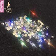 Crystal Castle Non Hot Fix Nails Stones And Crystals Hot fix Rhinestones 4A Clear Crystal Strass Hotfix Rhinestone For Clothes