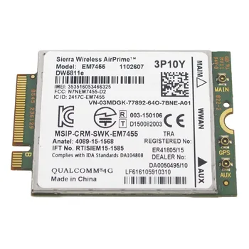 

Card for Sierra AirPrime EM7455 DW5811e Qualcomm WWAN NGFF Card 3P10Y for Dell
