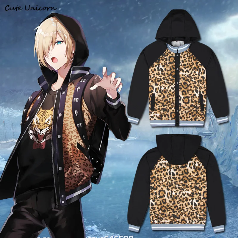 YURI on ICE куртка Yuri Plisetsky леопардовая для катания на коньках униформа из аниме