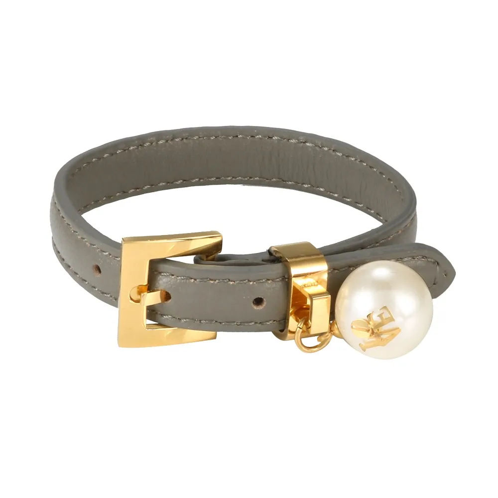 Модный кожаный браслет с жемчужинами и бусинами, браслеты для мужчин и женщин, винтажный панк браслет, стальное ювелирное изделие