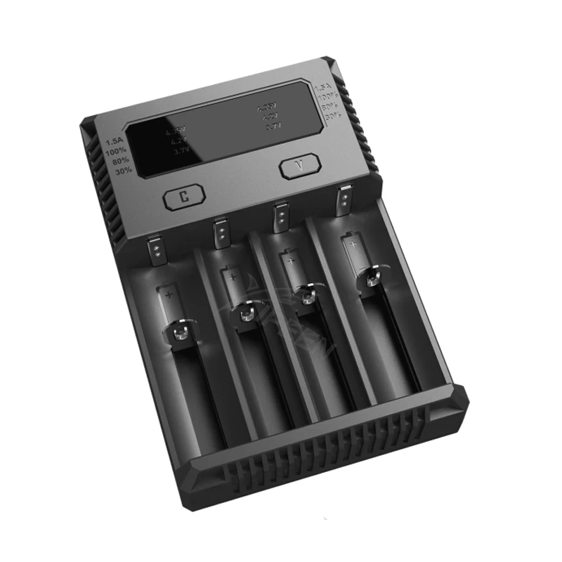 Оригинальное зарядное устройство Nitecore I4 18650 14500 16340 26650 LCD li ion 12V Входное для