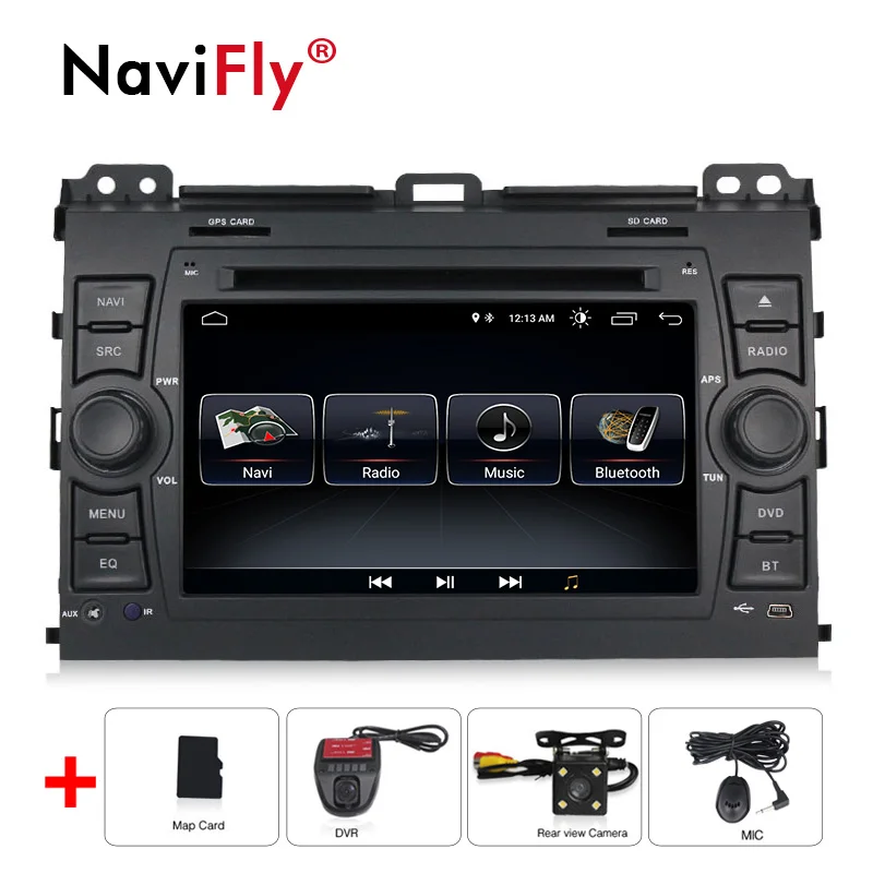 

NaviFly Android 8.1 auto radio car multimedia player for Toyota Prado 120 2002-2007 GPS navigation Stereo Audio Player head unit