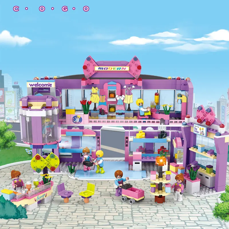 

Girl Town Garden Building Blocks City Series Compatible Legoed Friends Small Particle Bricks Villa Architecture Figures For Gift
