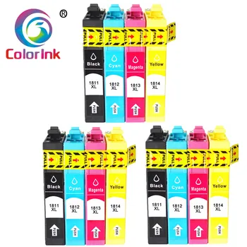 

ColoInk 12Pk T1811XL 18XL ink cartridge for epson 18XL T1811 T1816 XP312 XP205 XP225 XP212 XP215 XP302 XP412 XP402 XP415 print