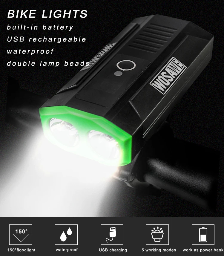 Top WOSAWE 2400 lumen cycling bicycle lights mtb bike LCD display LED driving lights battery mobile power bank usb front flashlights 0 Top WOSAWE 2400 lumen cycling bicycle lights mtb bike LCD display LED driving lights battery mobile power bank usb front flashlights 0