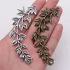 WYSIWYG 2 pièces 87x38mm pendentif branche feuille breloque pendentifs pour la fabrication de bijoux Antique couleur argent grande branche breloque ► Photo 1/3