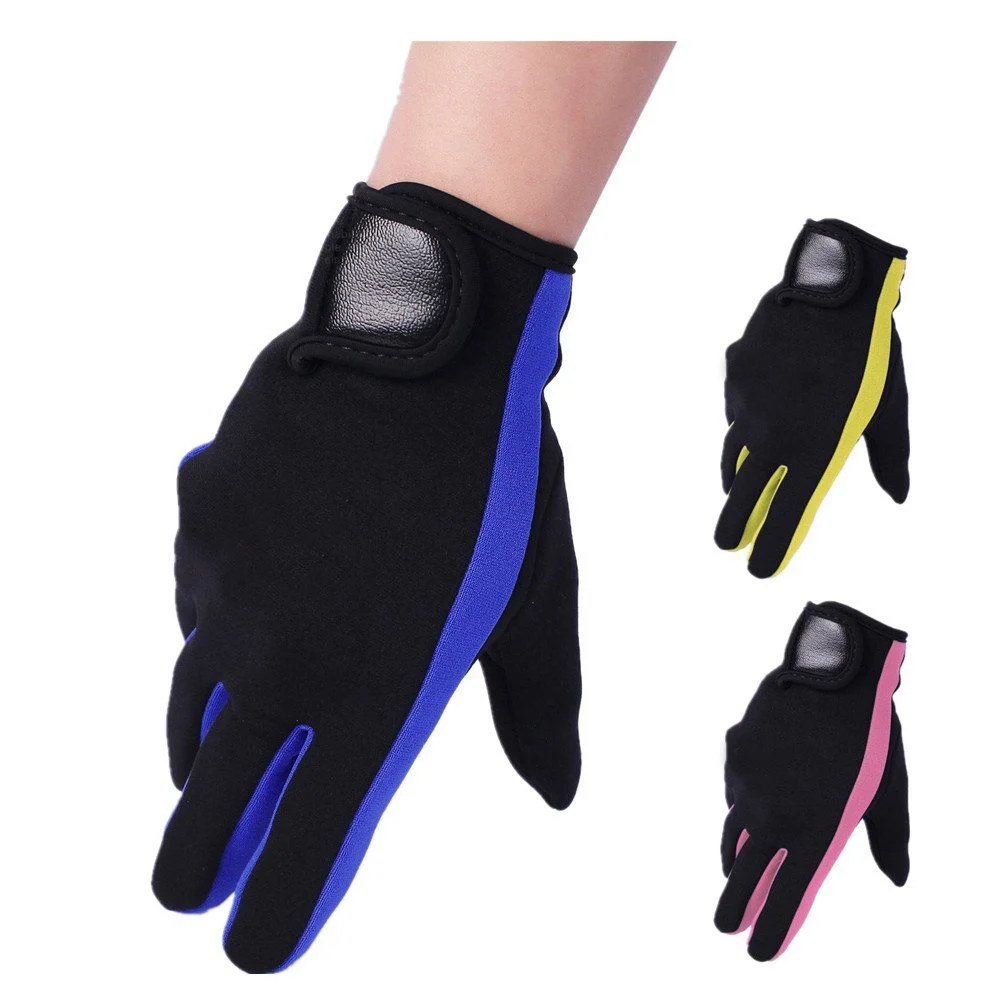 1 زوج 1.5 مللي متر النيوبرين جرافات واقية قفازات الغوص عدم الانزلاق الغوص تصفح الغوص والتجديف خمسة قفازات أصابع BHD2