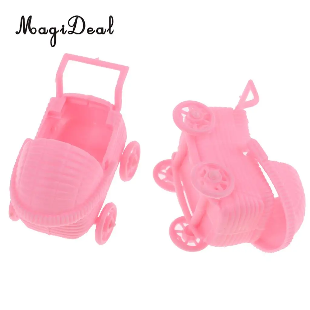 24pcs/Set Plastic Baby Carriage Baby Shower Baby Birthday Decoration Christening Party Favor Pink+Blue