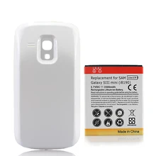 3.7VDC 3500mAh расширенная батарея сотового телефона+ белая задняя крышка для samsung Galaxy S3 Mini i8190 SIII mini bateria высокое качество