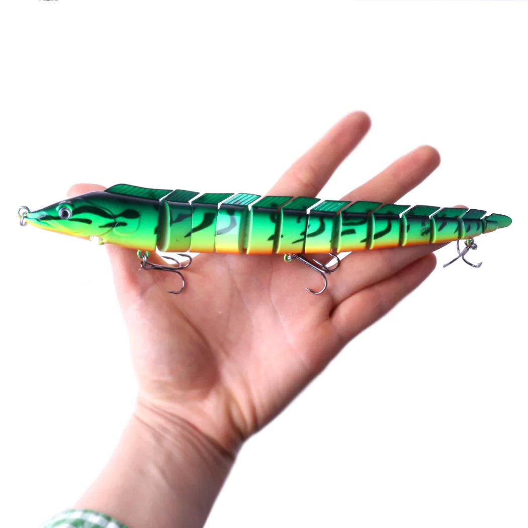 

Bionic Artificial Fishing Bait Swimbait Lure Life-like Eel Hooks Multi-jointed