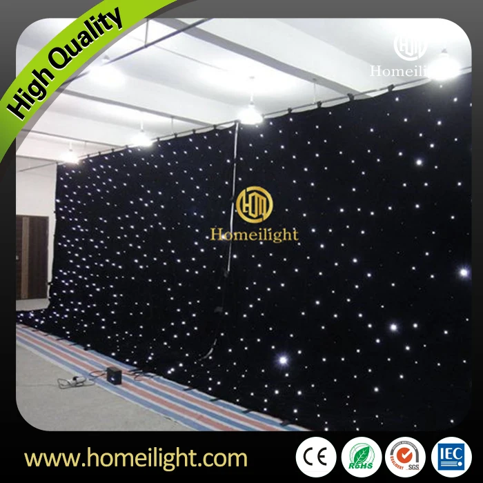 

Wedding Backdrop 4*6m LED Star Curtain White LED Star Cloth for DJ Stage