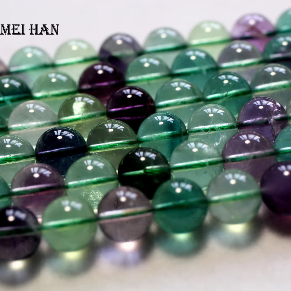 Meihan(38 шт/прядь) натуральный 10 мм+ Красочные Флюорит Гладкие Круглые бусины для изготовления ювелирных изделий своими руками
