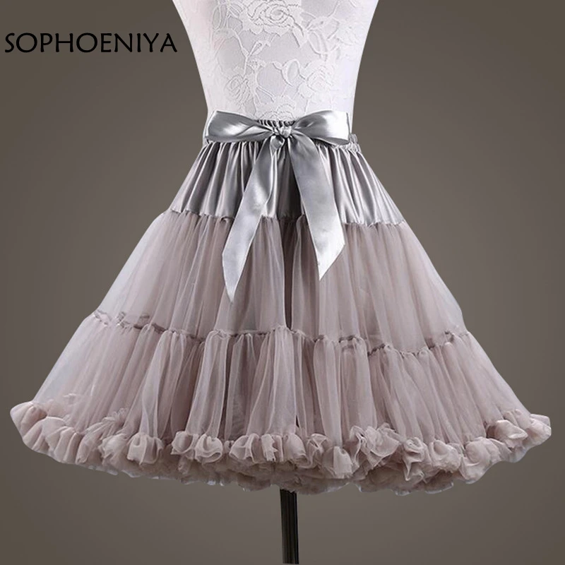 

New Arrival In stock Colorful underskirt Party dresses Petticoat 2018 jupon rockabilly vestido branco Cheap wedding accessories