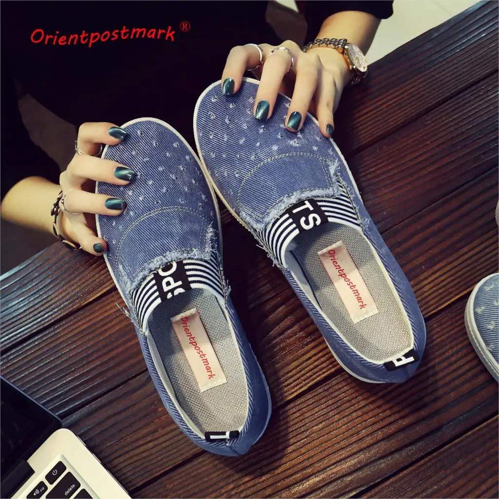 Fashion Women Sneakers Denim Casual Shoes Female Spring Summer Canvas Shoes  Plus Size 35-44 | Wish