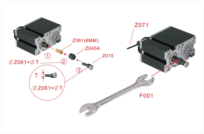 GKTOOLS, 9 шт./лот, в том числе 8 шт. мини-патрона/небольшой цанги и 1 шт. фиксированной медной крышки, Z061 и Z045A