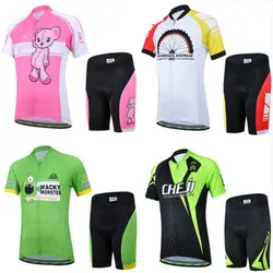 Детская одежда для велоспорта с коротким рукавом, летняя одежда для велоспорта, комплект для мальчиков и девочек, MTB, велосипед, Ropa, детская