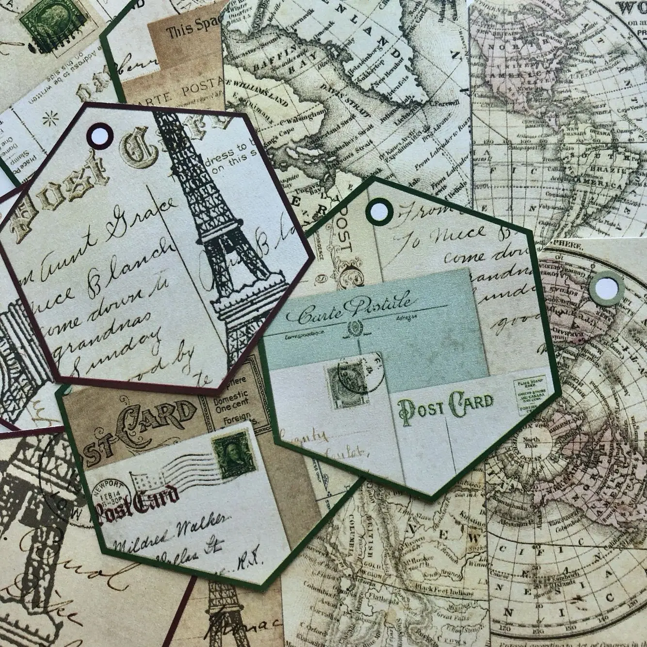 

14 pcs\set Retro building map Old label Vintage ticket stub Material Paper Set for Scrapbooking DIY Projects/Photo/Journal