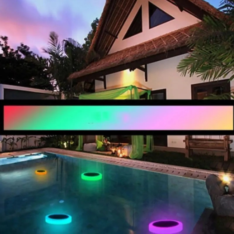 

Remote Cointrol Underwater Light Solar Power Pond Floating Waterproof LED Pool Fishing Light