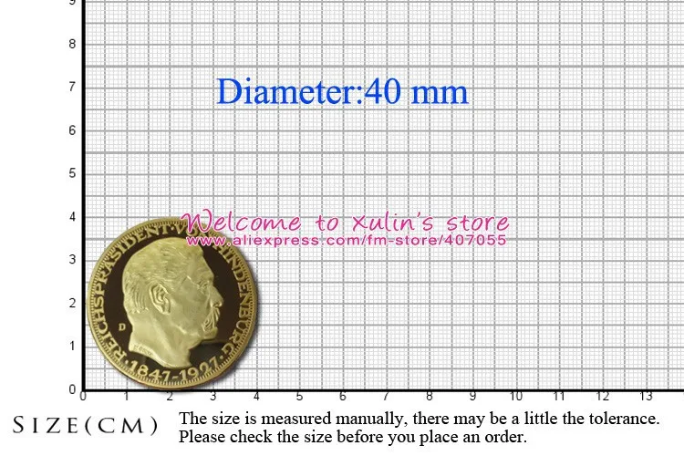 XDC0101I 1927 Hindenburg  Gold Coin 5