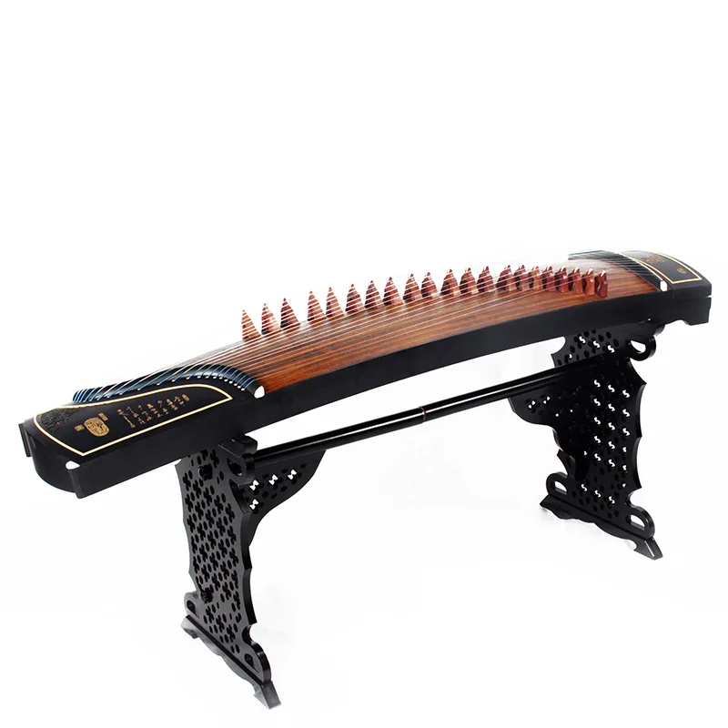 Buy China's National Lettering Guzheng Wood Guqin Chinese Musical Instrument
