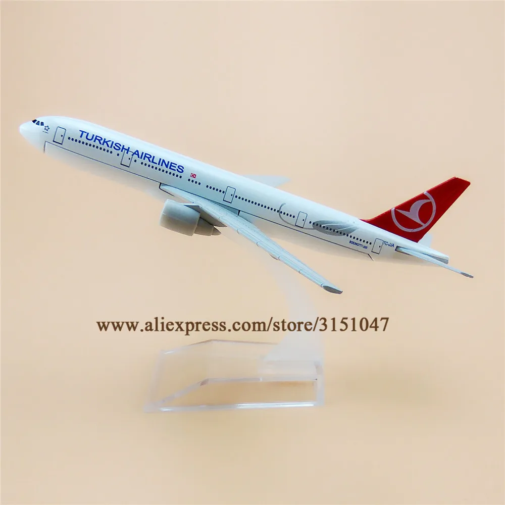 Легированный Металл Air Turkish Airlines B777 модель самолета Boeing 777 Airways Детские Подарки 16
