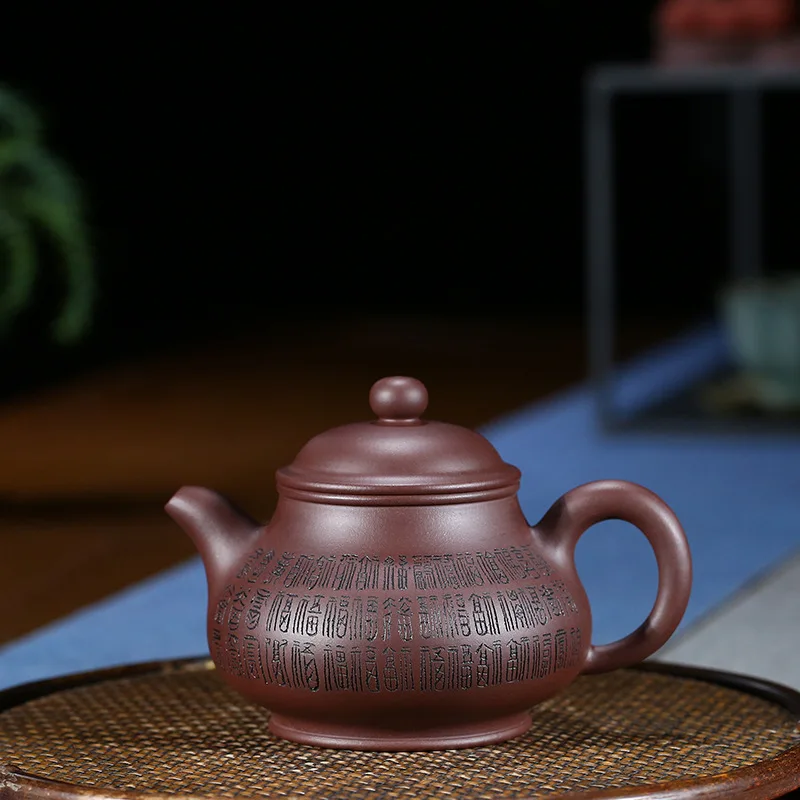 

Pottery Teapot Quality Goods Famous Full Manual Shao Beautiful Hua Yuan Mine Purple Clay Pan Kungfu Online Teapot Tea Set Gift