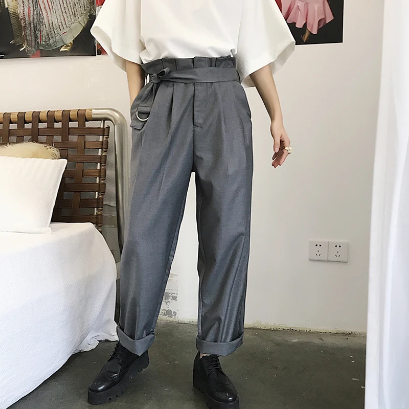 

2021 New design drape high waist baggy trousers popular logo men's straight harem pants M-6XL! Big yards men's trousers