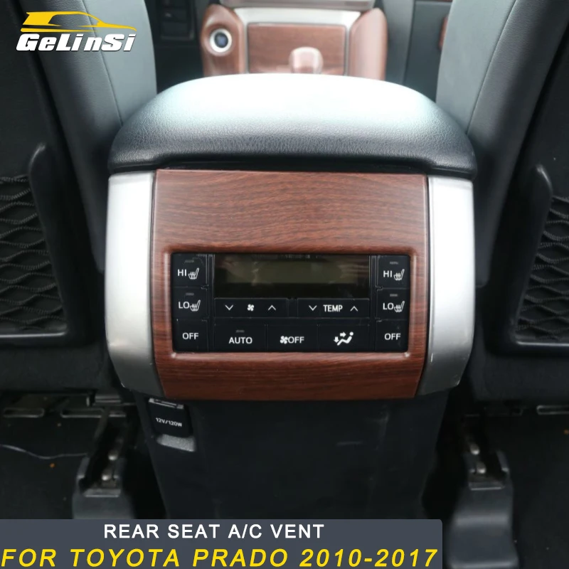 Gelinsi для Toyota Prado, автомобильный Стайлинг, заднее сиденье A/C, вентиляционное отверстие, панель, накладка, рамка, наклейка, аксессуары для интерьера