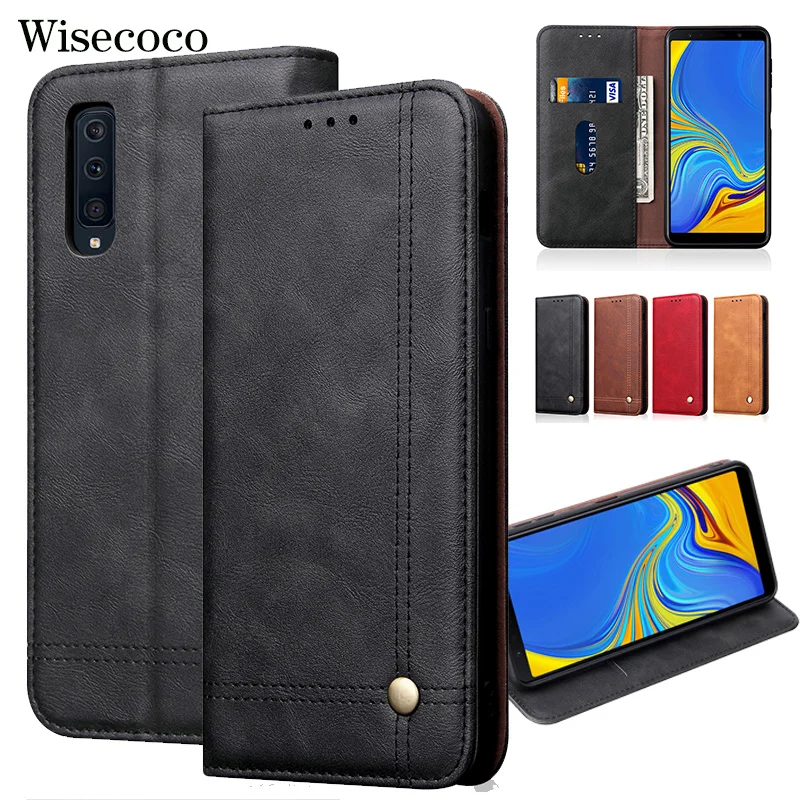 

Flip Case for Samsung Galaxy A7 2018 A750 Hoesje Luxury Leather Wallet Stand Card Holder Magnetic Book Phone Cover bag A750f a 7