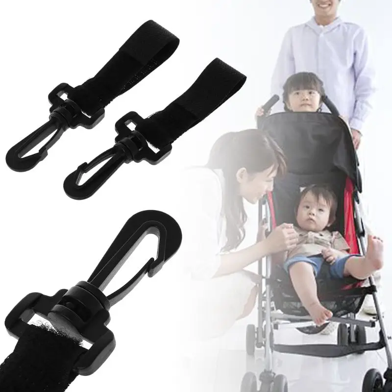 1pair Pram Stroller Hanger Pushchair Swivel Hook Carriage Storage Hanging Holder