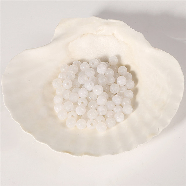 6mm Acrylic Clouds Beads Effect Round BEADS Spacer Loose Beads For Jewelry Making Accessories DIY Bracelet Necklace